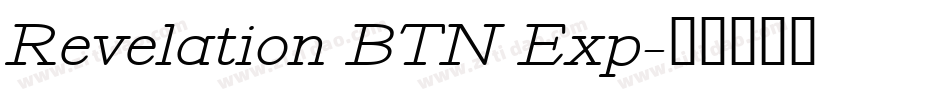 Revelation BTN Exp字体转换